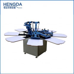 HD-601六色箱體式印花機   雙輪轉(zhuǎn)印花機 服裝印花機 T恤印花機